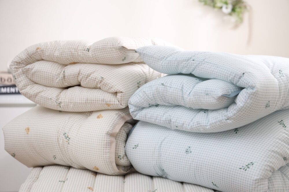 韓國棉被 格子熊熊天絲四季厚被