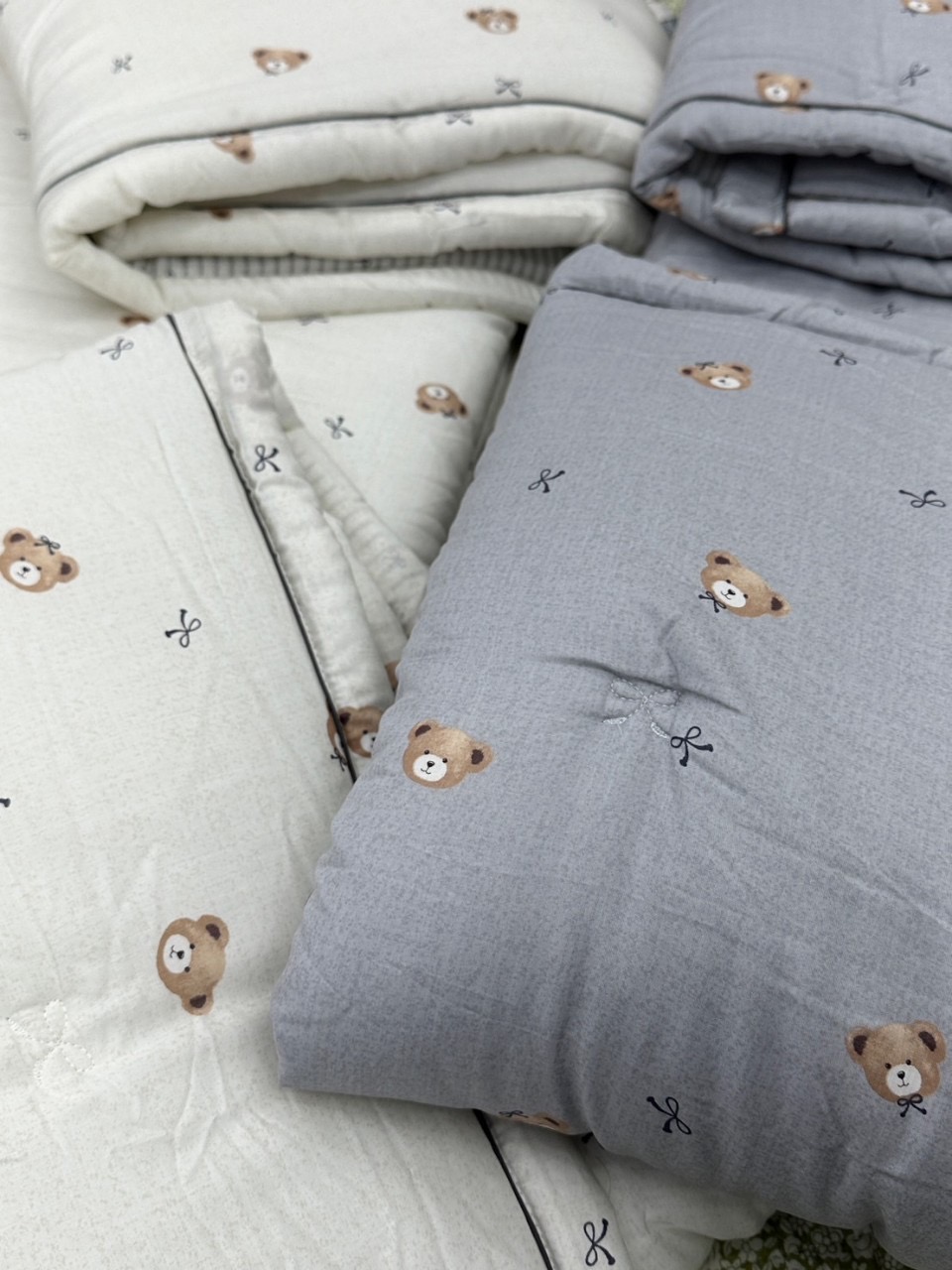 韓國棉被 緞帶熊熊天絲四季被