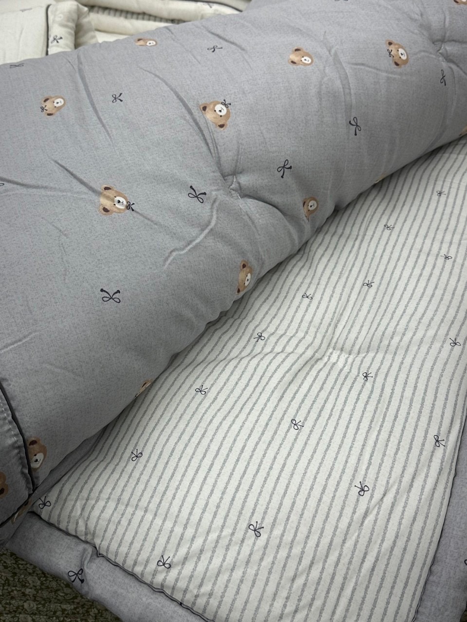 韓國棉被 緞帶熊熊天絲四季被