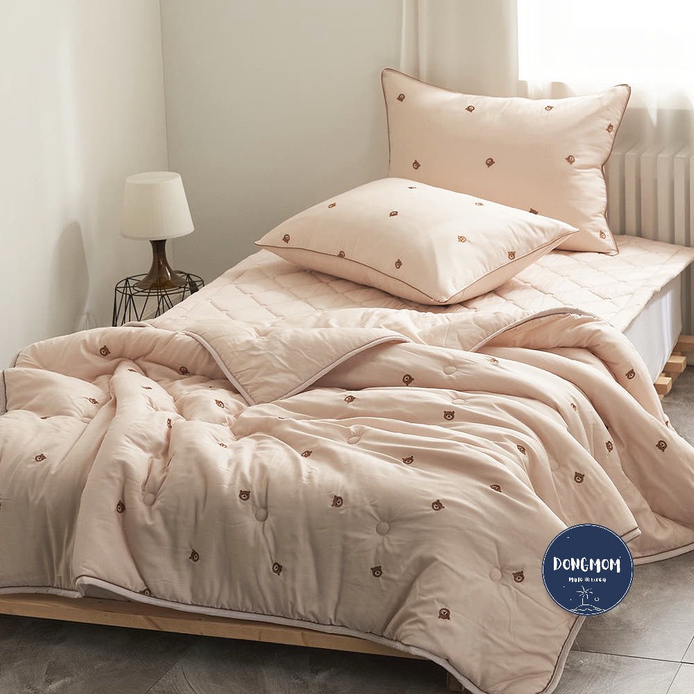 韓國棉被 經典刺繡熊熊天絲四季被/厚被