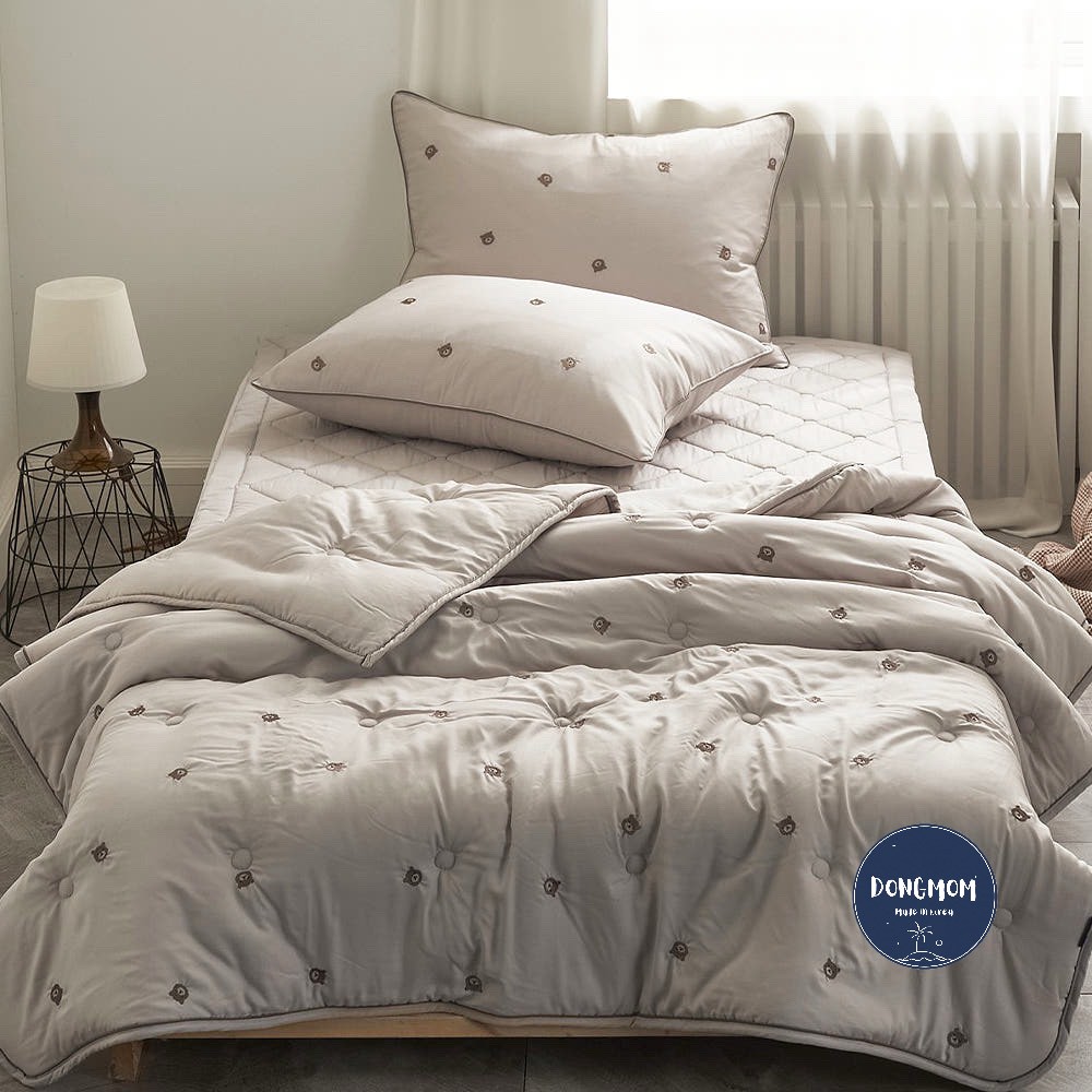 韓國棉被 經典刺繡熊熊天絲四季被/厚被