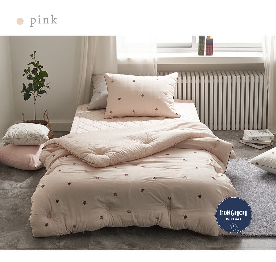 韓國棉被 經典刺繡熊熊天絲四季被/厚被