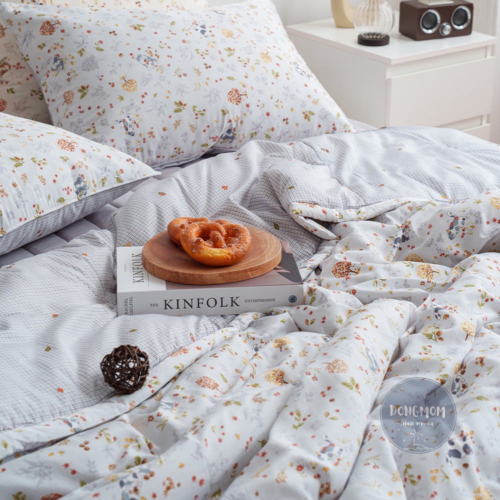 韓國棉被 可愛貓咪花花天絲四季被/冬被