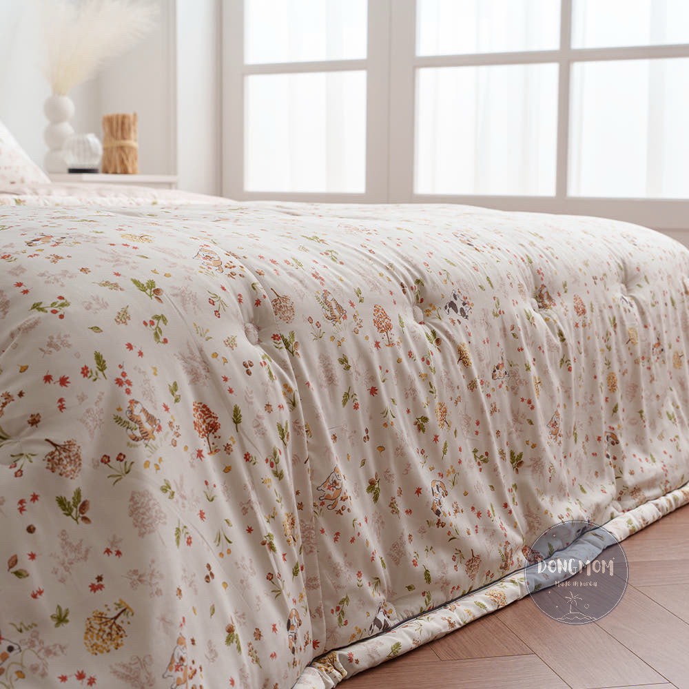 韓國棉被 可愛貓咪花花天絲四季被/冬被