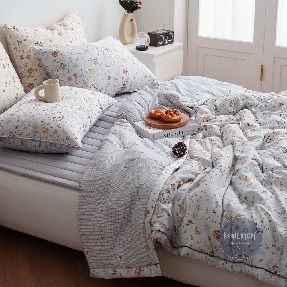 韓國棉被 可愛貓咪花花天絲四季被/冬被