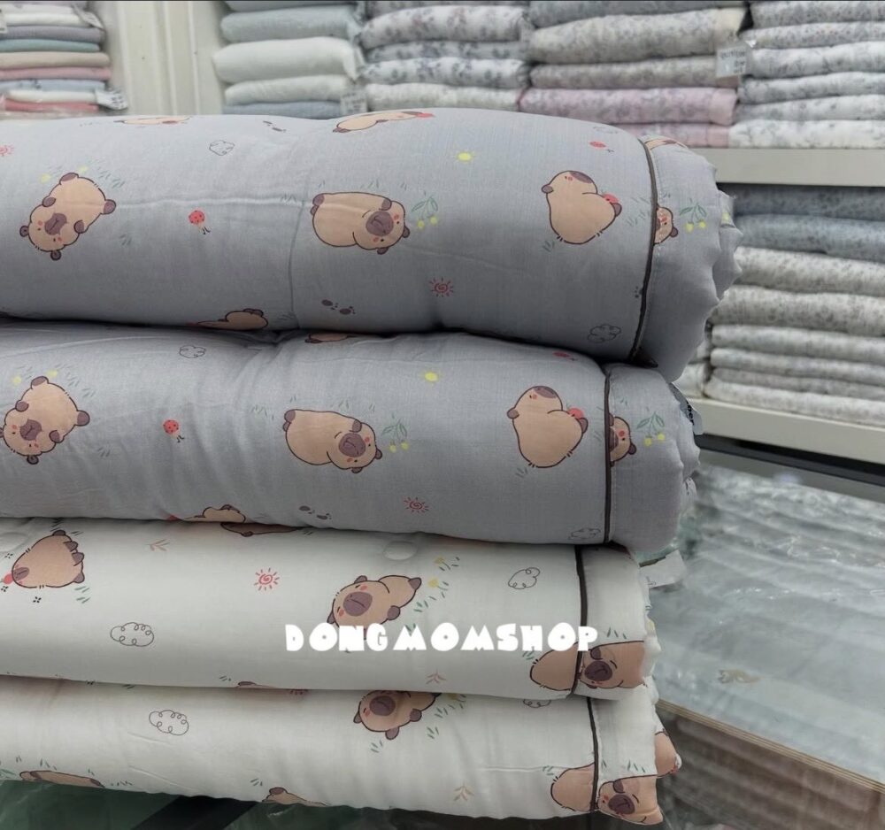 韓國棉被 可愛水豚君天絲四季被