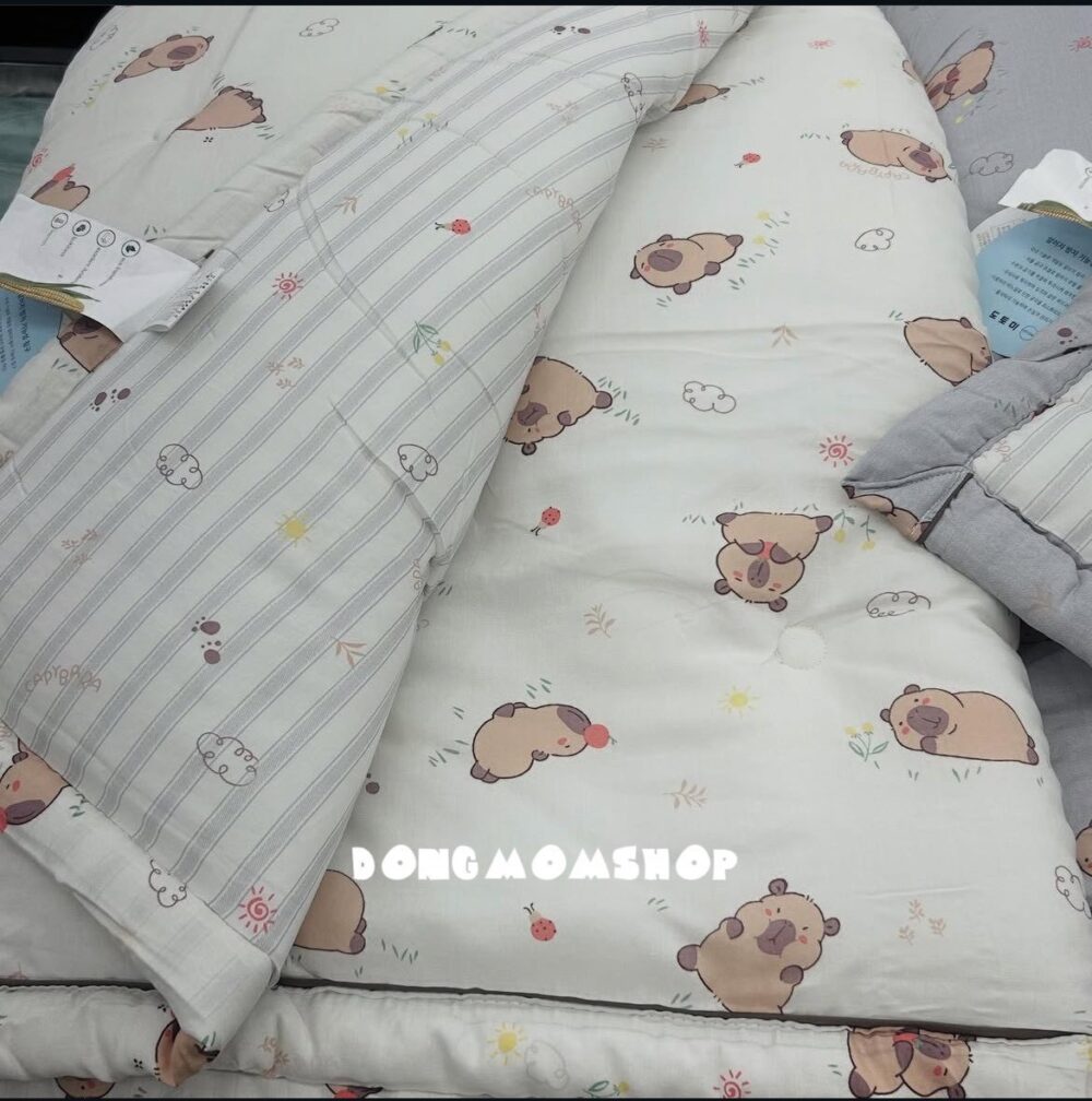 韓國棉被 可愛水豚君天絲四季被