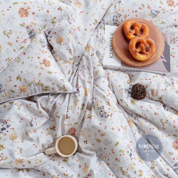 韓國棉被 可愛貓咪花花天絲四季被/冬被