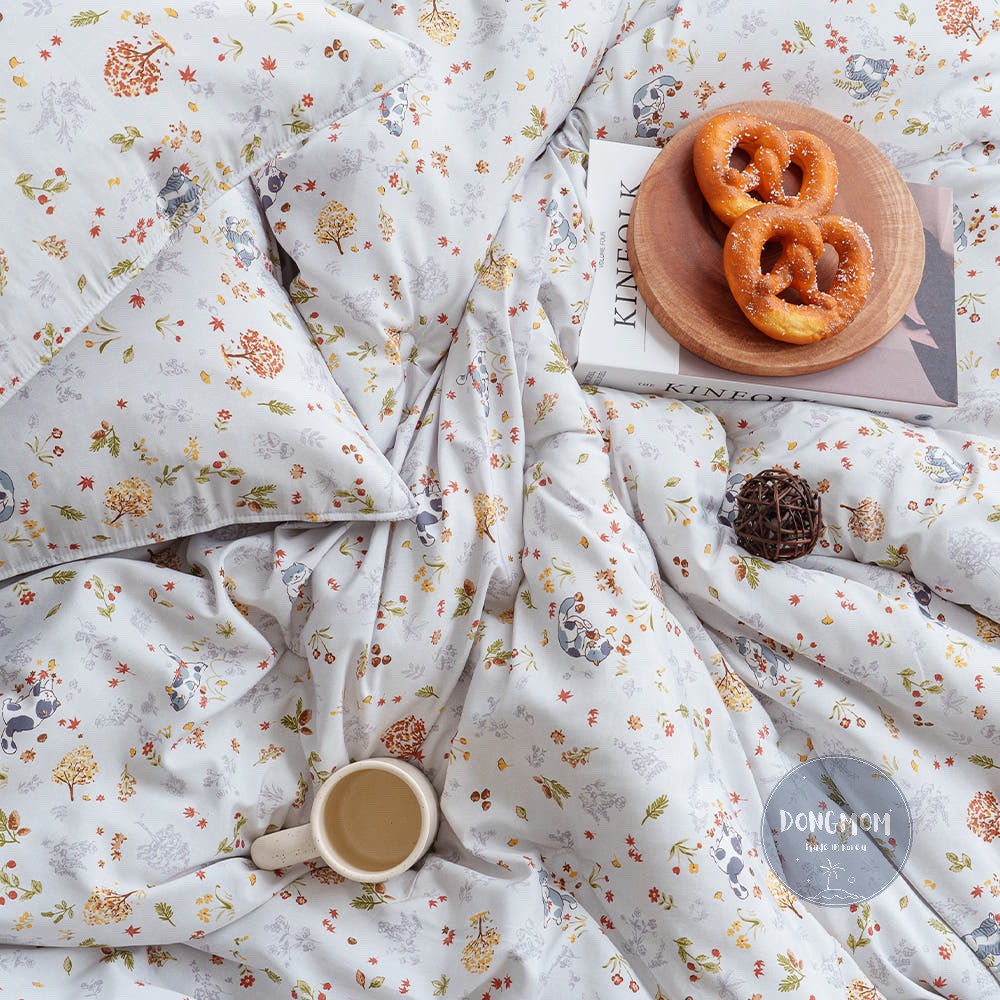 韓國棉被 可愛貓咪花花天絲四季被/冬被