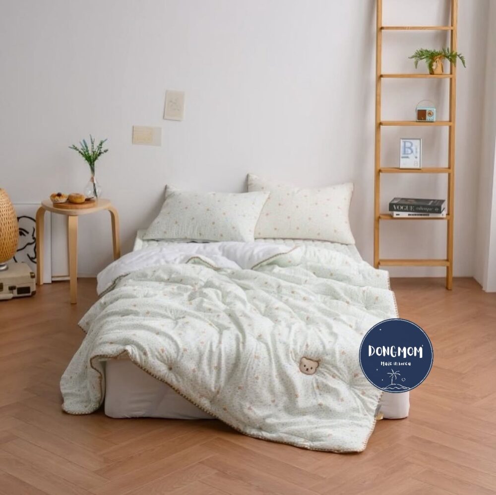 韓國棉被 韓式碎花熊熊天絲四季被