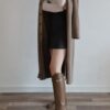 韓國女鞋 秋冬款鎖扣長筒靴