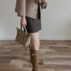 韓國女鞋 秋冬款鎖扣長筒靴