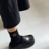 厚底亮皮穆勒拖鞋