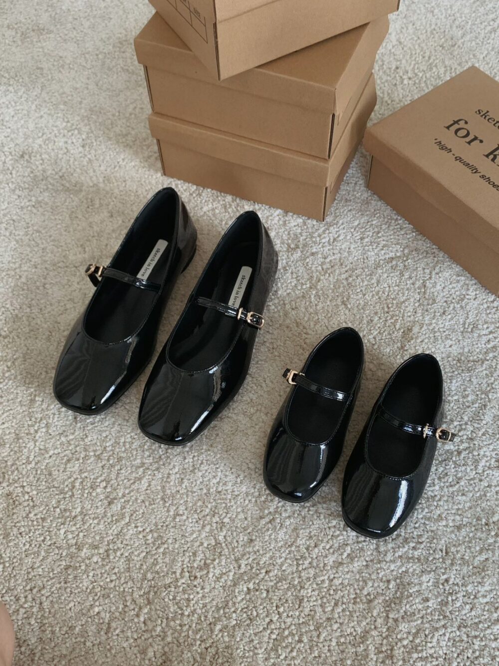 親子款 圓頭平底瑪莉珍鞋