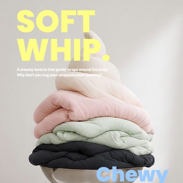 LINE_ALBUM_20251024_260227_20 韓國寢具 Maatila 柔軟彈性抓皺冰淇淋色系四季被