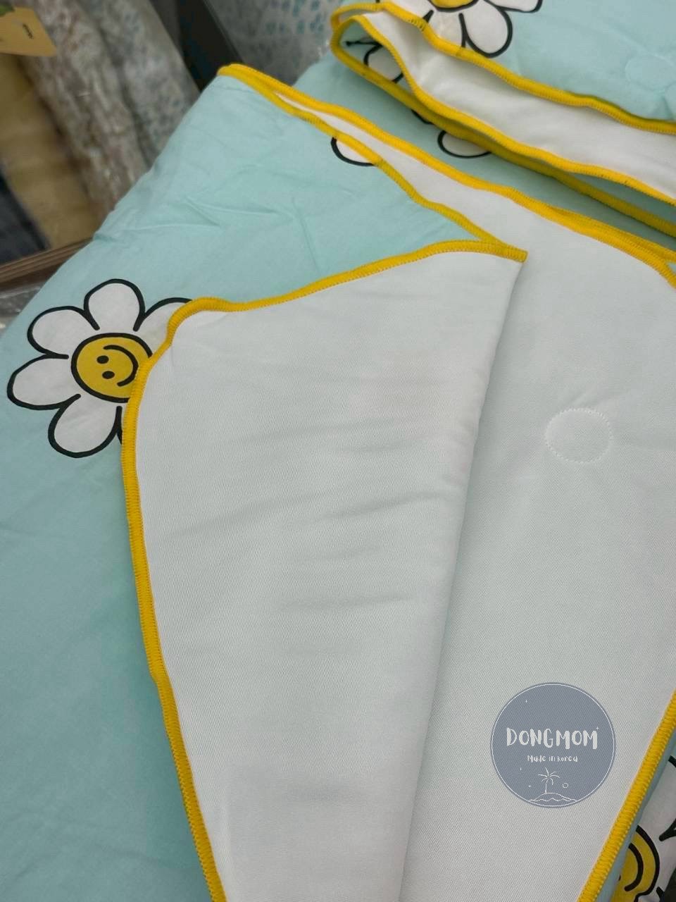 韓國棉被 微笑白花夏季涼感棉被