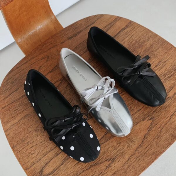 芭蕾蝴蝶結平底鞋