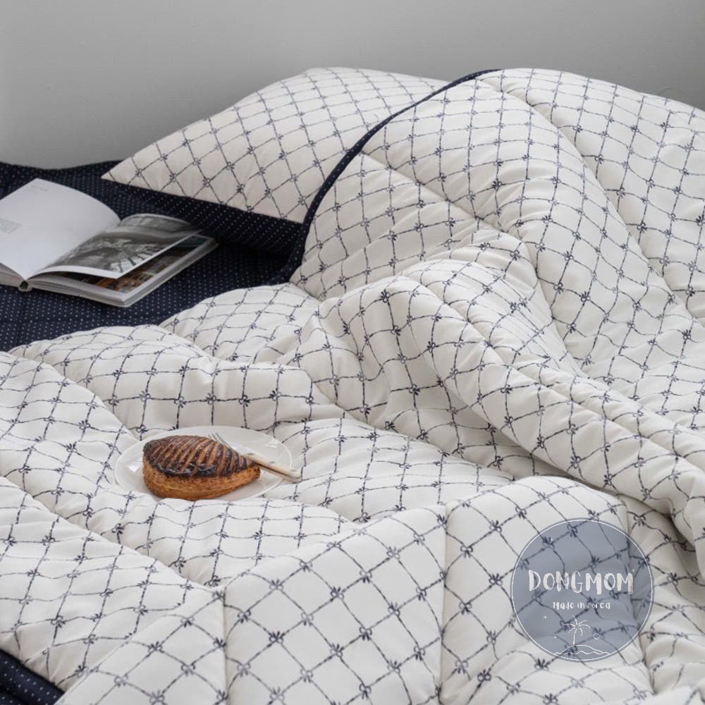 LINE_ALBUM_2026331_260331_51 韓國棉被 蝴蝶結格紋四季被/薄款