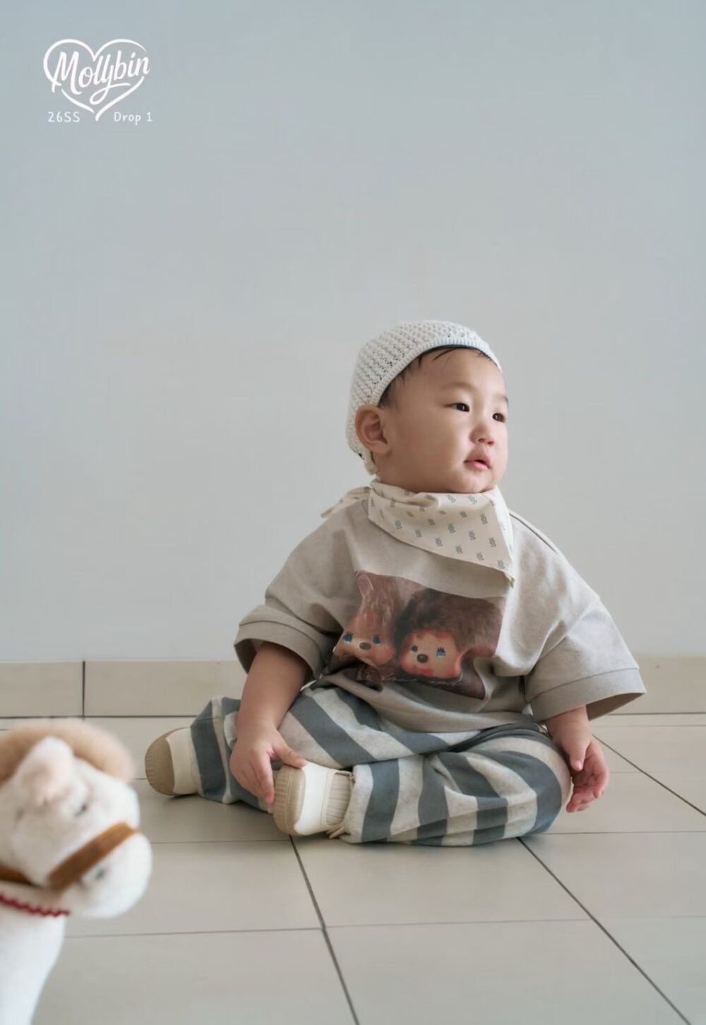 韓國童裝 可愛蒙奇奇親子短T