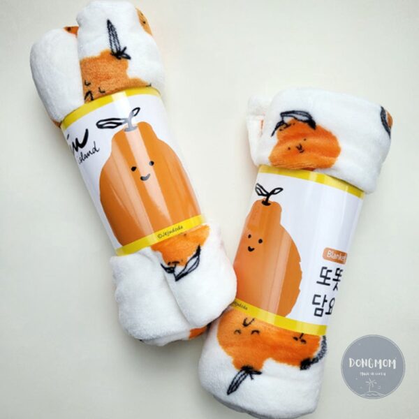 S__109305860_0 韓國濟州島限定 濟州橘子兒童毛毯