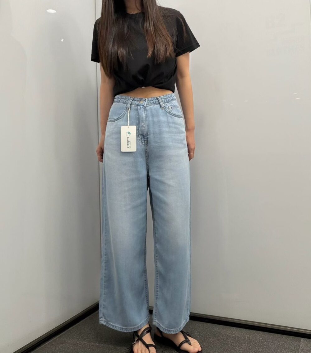 韓國女裝 9分天絲牛仔褲 #1256