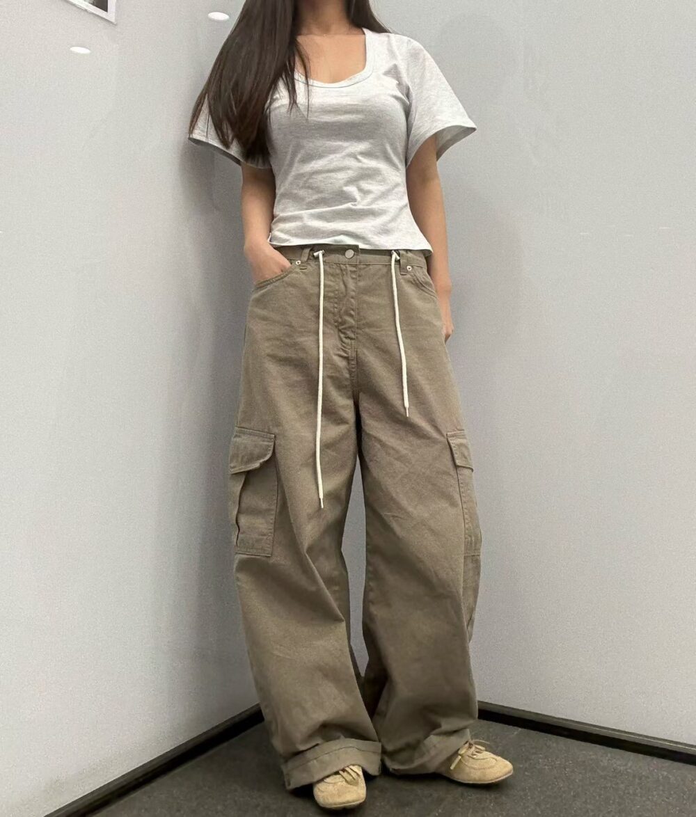 LINE_ALBUM_202646_260531_7 韓國女裝 工裝牛仔寬褲 #1255