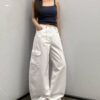 LINE_ALBUM_202646_260531_9 韓國女裝 工裝牛仔寬褲 #1255