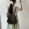 Leonie 蝴蝶結牛皮後背包