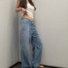LINE_ALBUM_202646_260601_3 韓國女裝 中腰綁帶直筒牛仔褲 #1257