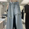 LINE_ALBUM_202646_260605_4 韓國女裝 夏季薄款割破設計牛仔褲 #1249