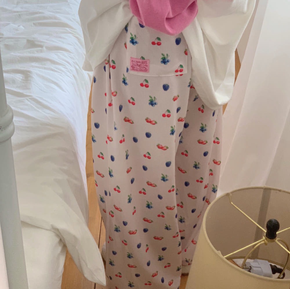 韓國品牌 居家休閒長褲/鬆緊長褲/睡褲