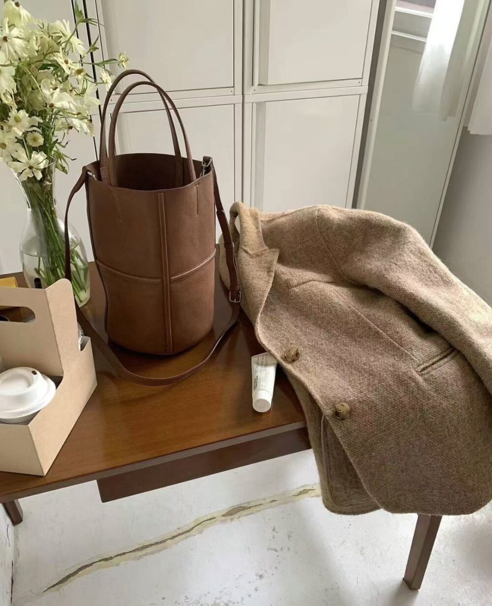 LINE_NOTE_260611_1 bucks&leather 經典復古羊皮水桶包