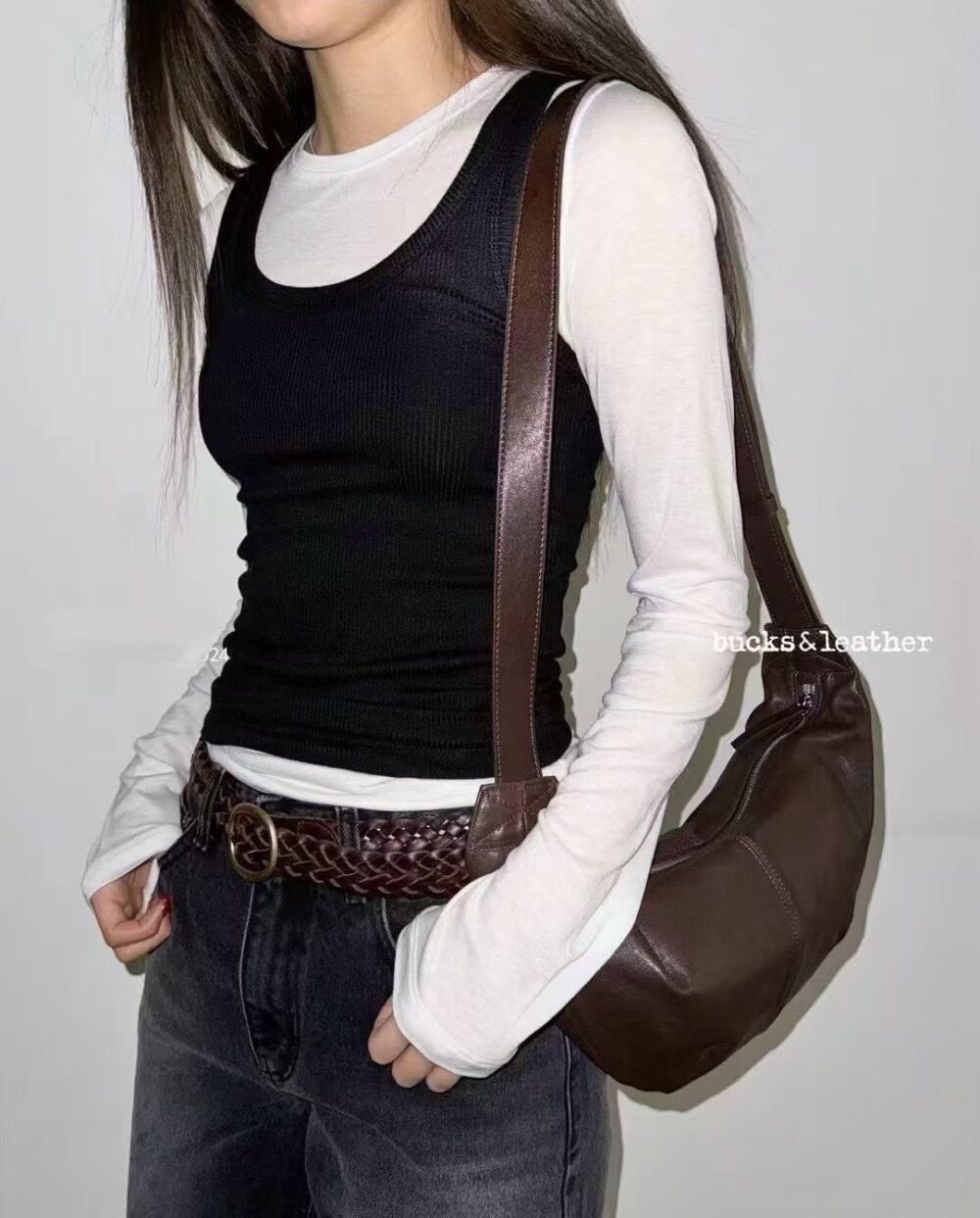 LINE_NOTE_260611_75 bucks&leather 羊皮餃子包/肩背包