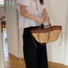 Leonie 牛皮編織包/度假必備
