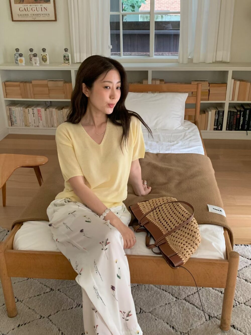 Leonie 牛皮編織包/度假必備