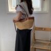 Leonie 牛皮編織包/度假必備
