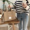 Theally 方型手提媽媽包/單肩包/斜肩包