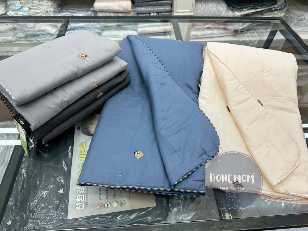 韓國棉被 熊熊刺繡寶寶四季被(4color)