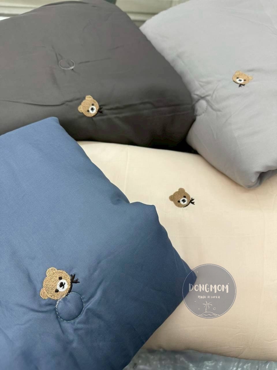 韓國棉被 熊熊刺繡寶寶四季被(4color)
