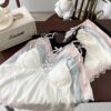 韓國睡衣 蝴蝶結蕾絲睡衣