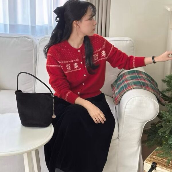 LINE_ALBUM_現貨_260713_2 冬季針織毛衣外衫/紅色