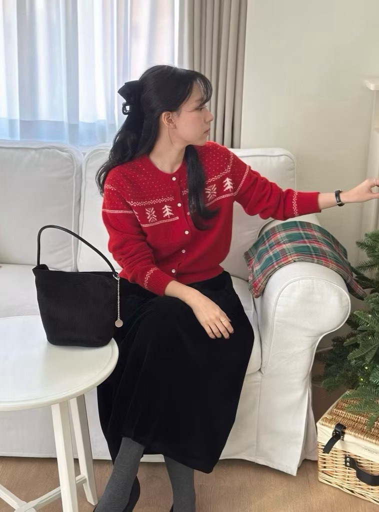 LINE_ALBUM_現貨_260713_2 冬季針織毛衣外衫/紅色