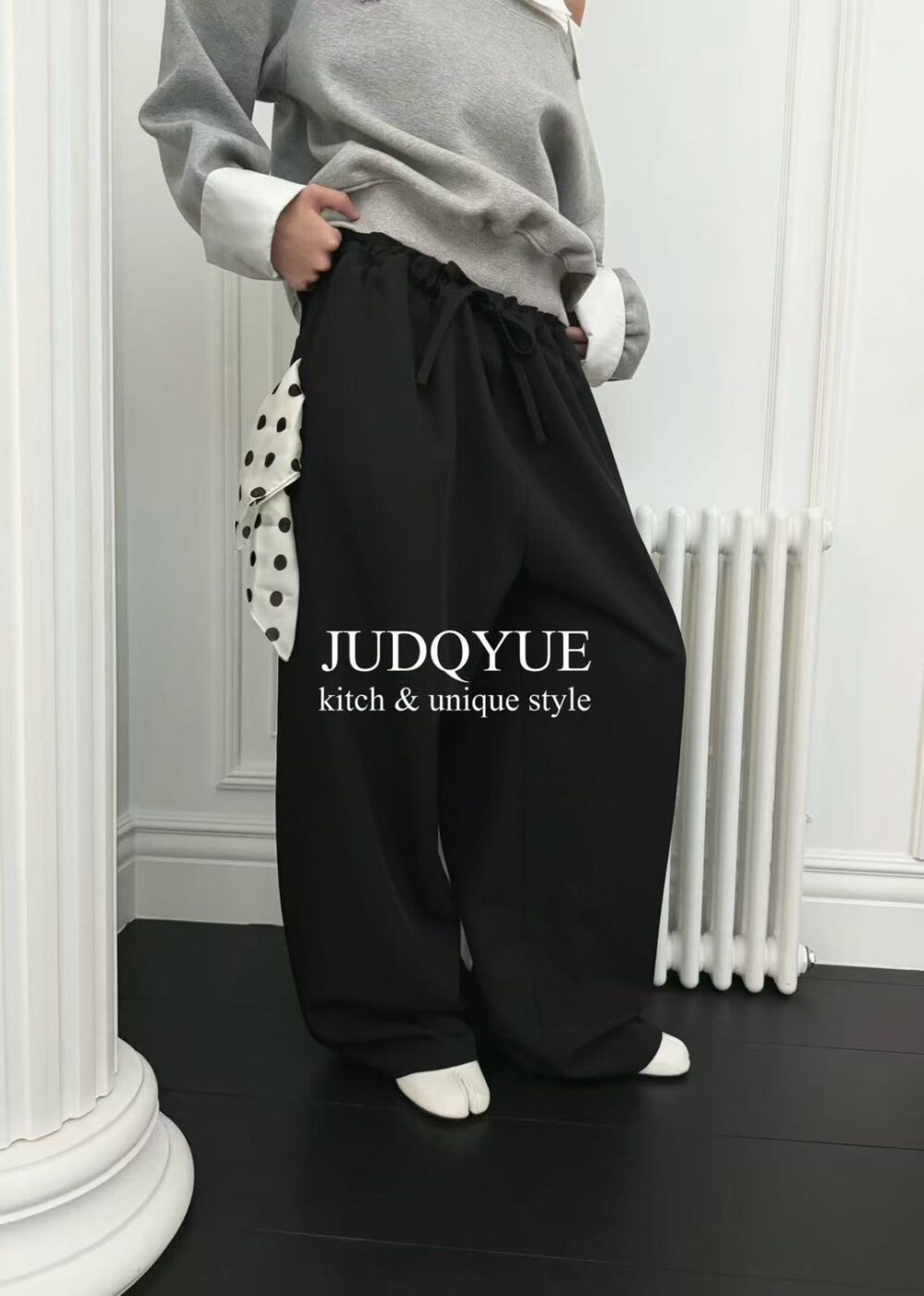 LINE_ALBUM_現貨_260713_20 JUDQYUE鬆緊寬鬆西裝長褲/黑色