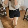 韓國女鞋 復古標誌兩用腰帶靴子