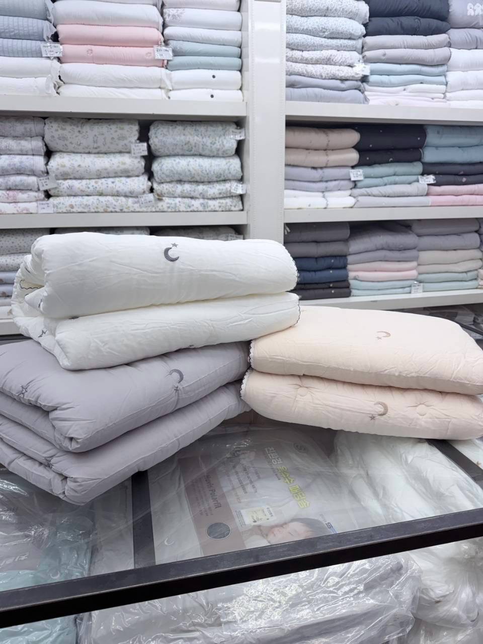 韓國棉被 刺繡星星月亮四季被