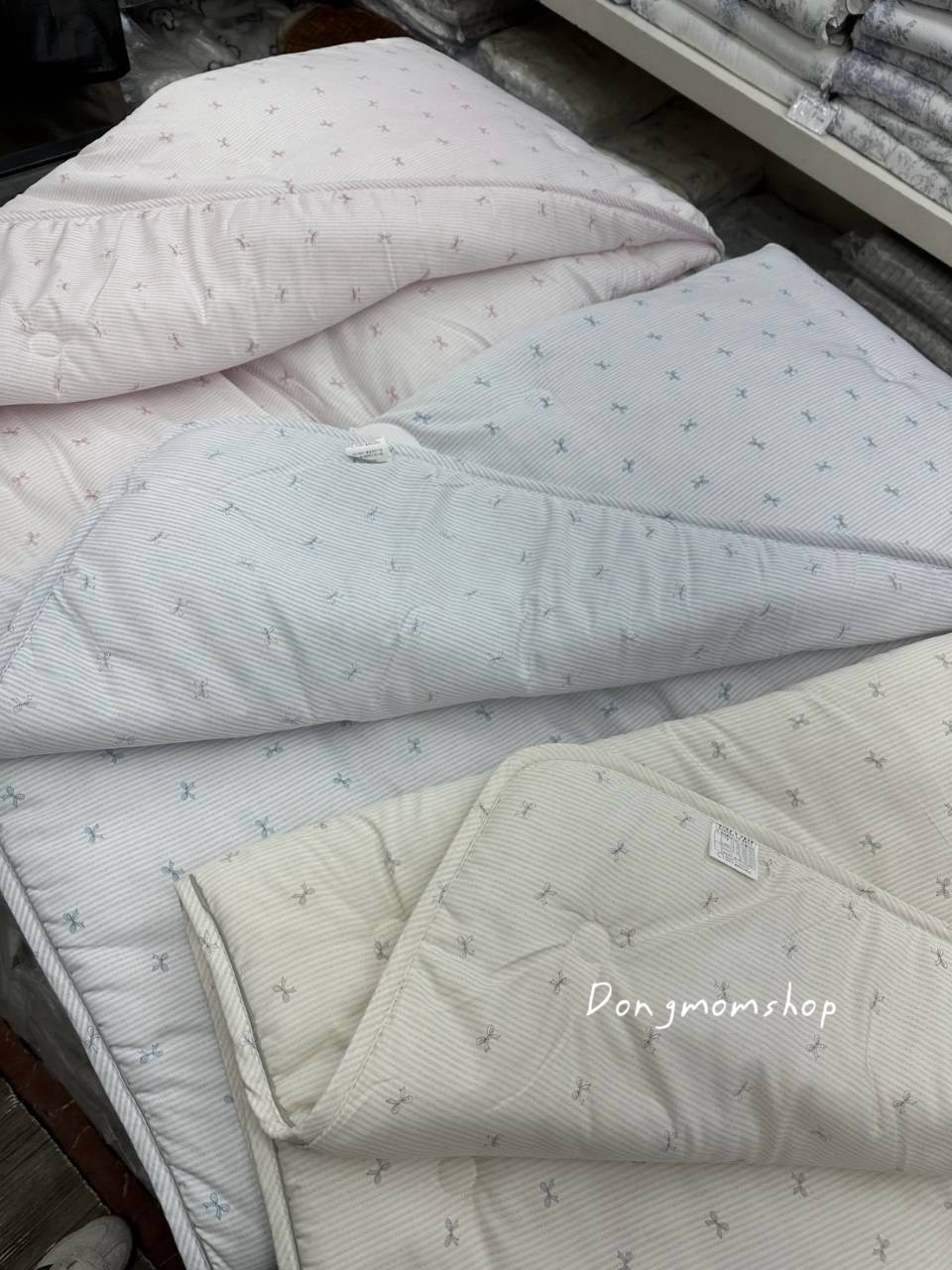 韓國棉被 少女心蝴蝶結條紋四季被