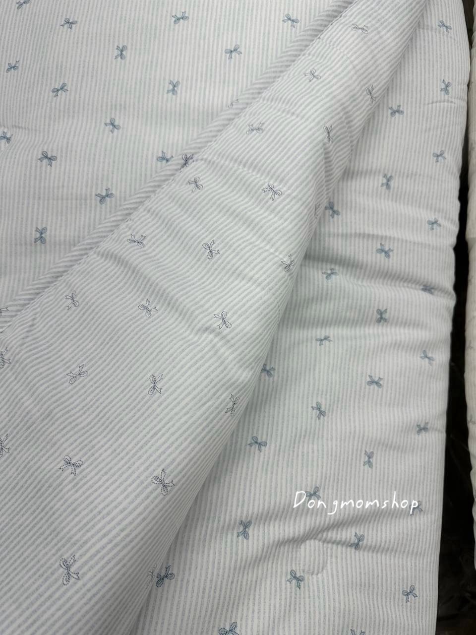 韓國棉被 少女心蝴蝶結條紋四季被