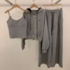 LINE_NOTE_260805_1 韓國女裝 連帽拼色外套+背心+鬆緊長褲