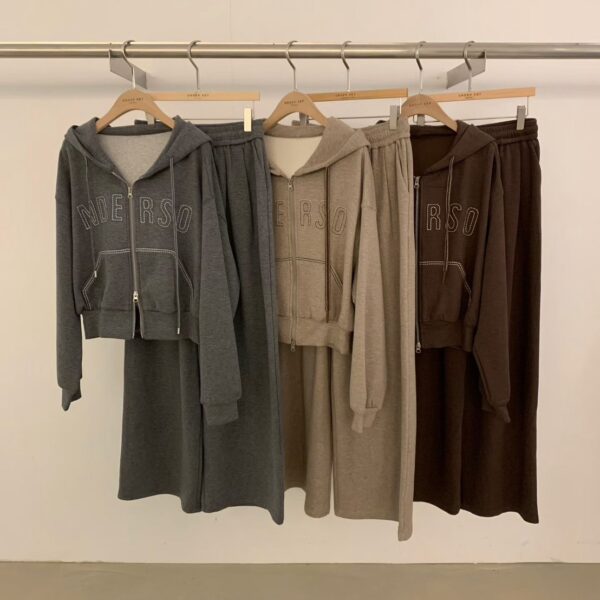 LINE_NOTE_260805_10 韓國女裝 連帽外套+鬆緊長褲套裝