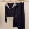 LINE_NOTE_260805_5 韓國女裝 連帽拼色外套+背心+鬆緊長褲